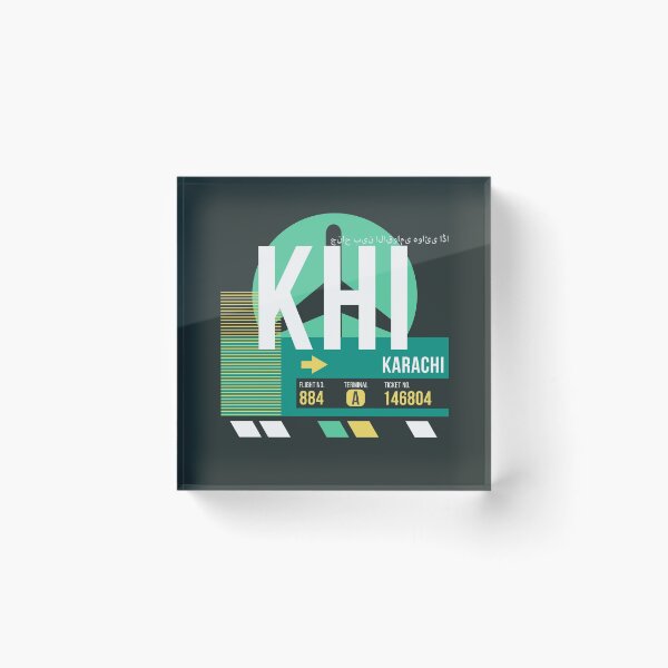 Item preview, Karachi (KHI) Airport Code Baggage Tag designed and sold by SLAG-Creative.
