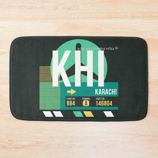 Item preview, Karachi (KHI) Airport Code Baggage Tag designed and sold by SLAG-Creative.