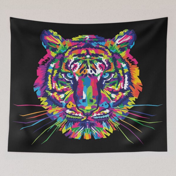 Item preview, Striking Tiger Geometric Head designed and sold by WowAllinOne.