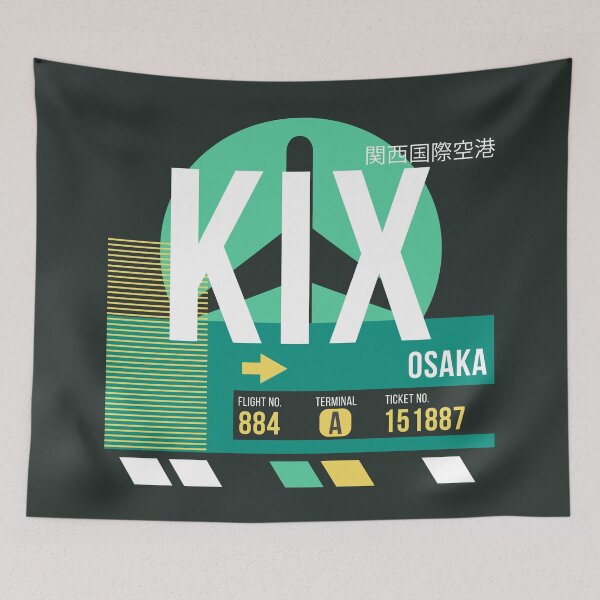 Item preview, Osaka (KIX) Airport Code Baggage Tag designed and sold by SLAG-Creative.