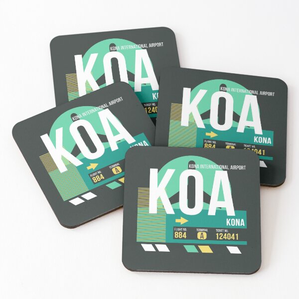 Item preview, Etiqueta de equipaje con código de aeropuerto de Kona (KOA) designed and sold by SLAG-Creative.