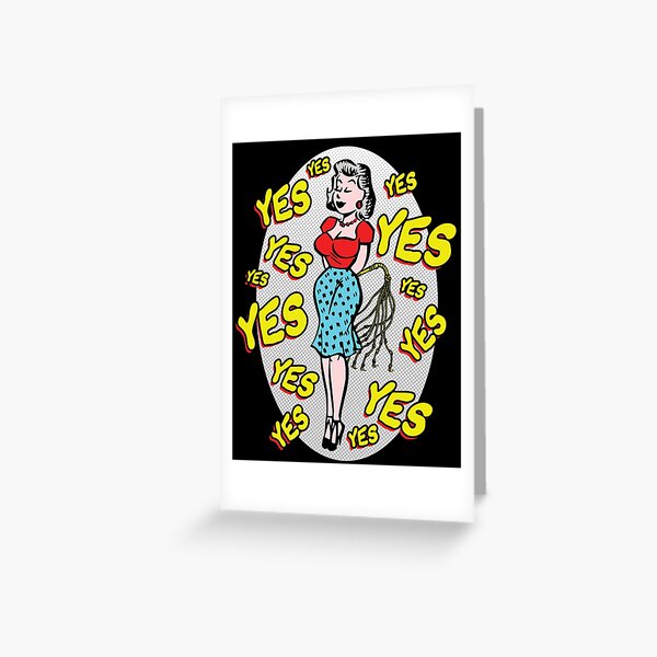 Whip Wife DBSM Dominatrix Greeting Card