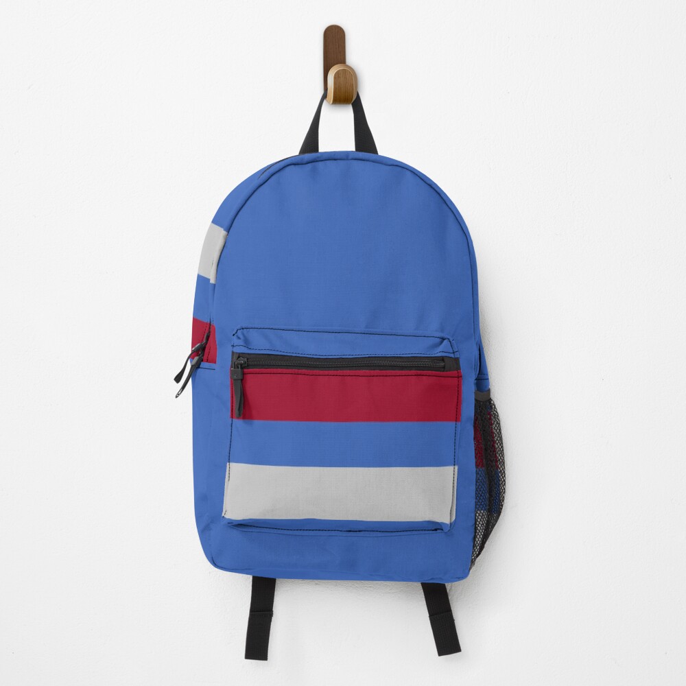 red white blue backpack