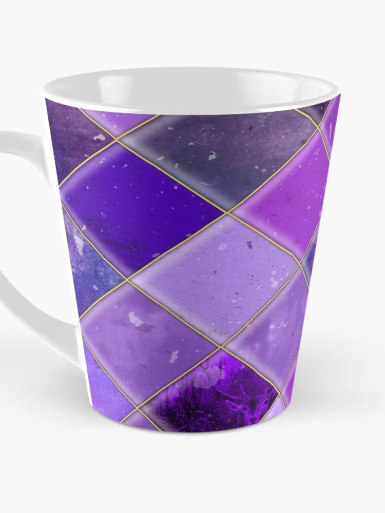 Thumbnail 3 of 4, Coffee Mug, Pink/Purple Tile Pattern designed and sold by DifferentCreate.