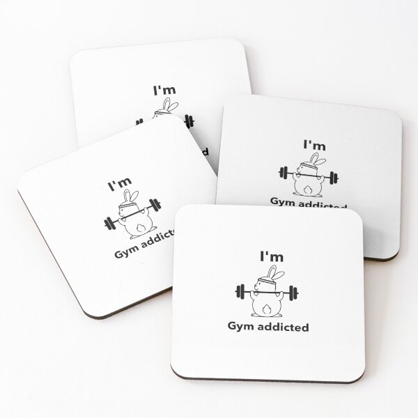 Item preview, Bunny with a barbell - I'm gym addicted designed and sold by GLwithUs.