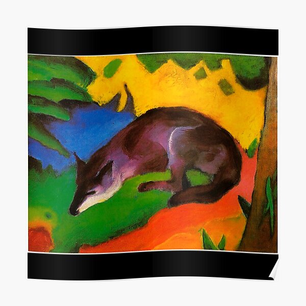 "Franz Marc fox Fuchs 1911 mask classic" Poster for Sale by BigRedDot Redbubble