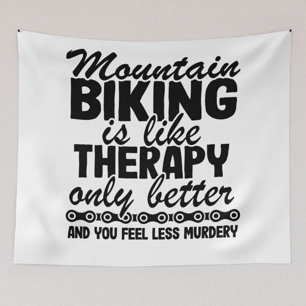 Item preview, Mountain Biking Is Like Therapy Funny Quote MTB Gift designed and sold by Stronzi.