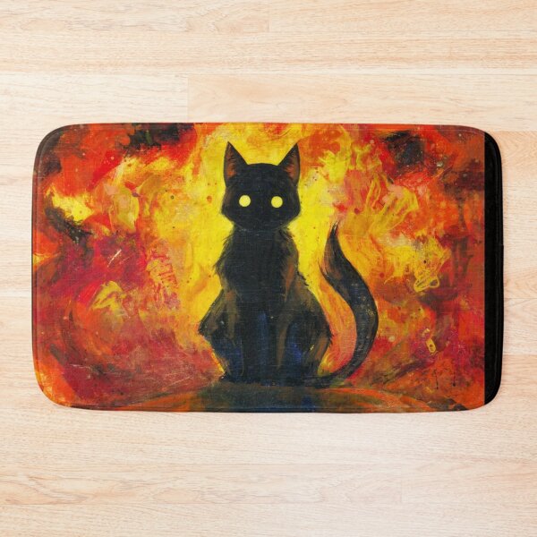 Item preview, Black Cat good luck Cats feline lovers Horror fire designed and sold by Coolstuff4you71.