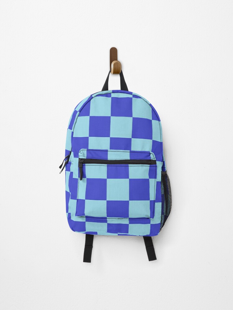 Blue Checkered Backpack 