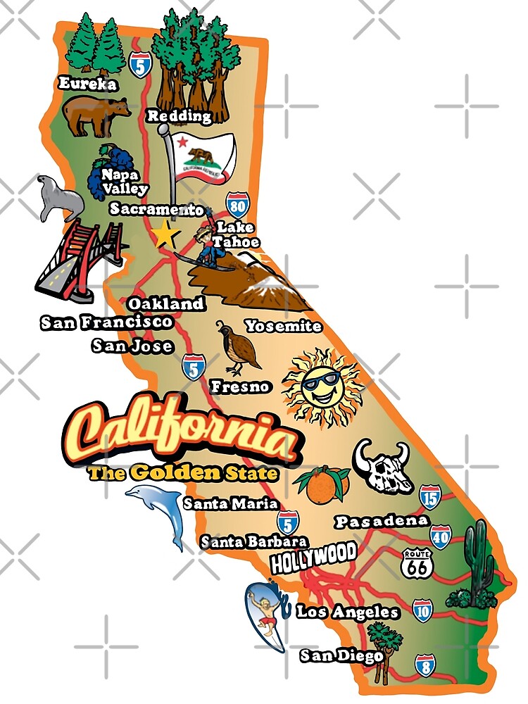 Funny California Map Wanderlust Content Studio | Road Trip! 🚗 🗺