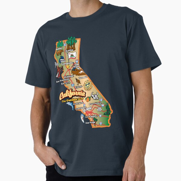 Aperçu de l'œuvre Carte de l'état de Californie avec photos créée et vendue par Unhinged Heather.
