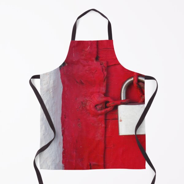 Item preview, Silver padlock minimalist white and red designed and sold by Schuva.