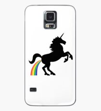 Funda/vinilo para Samsung Galaxy Unicornio Rainbow Poo (diseño negro)