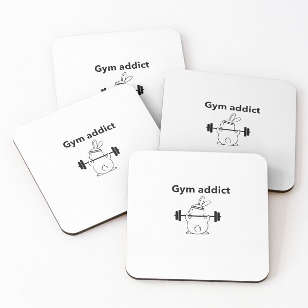 Item preview, Cute bunny with a barbell - gym addict designed and sold by GLwithUs.