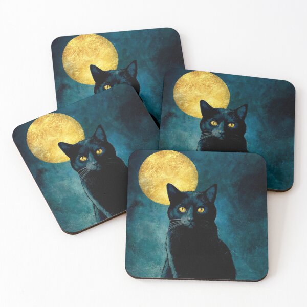 Item preview, Black Cat good luck Cats feline lovers Horror Moon designed and sold by Coolstuff4you71.