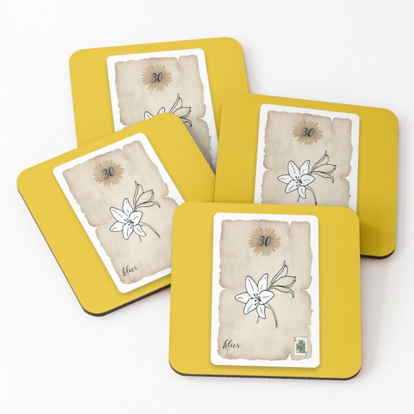 Item preview, Lenormand Lilies Card - Hand Drawn designed and sold by TheMaverickSage.