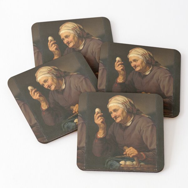 Item preview, Old Woman Selling Eggs by Hendrick Bloemaert Baroque painting Dutch artist designed and sold by MindChirp.