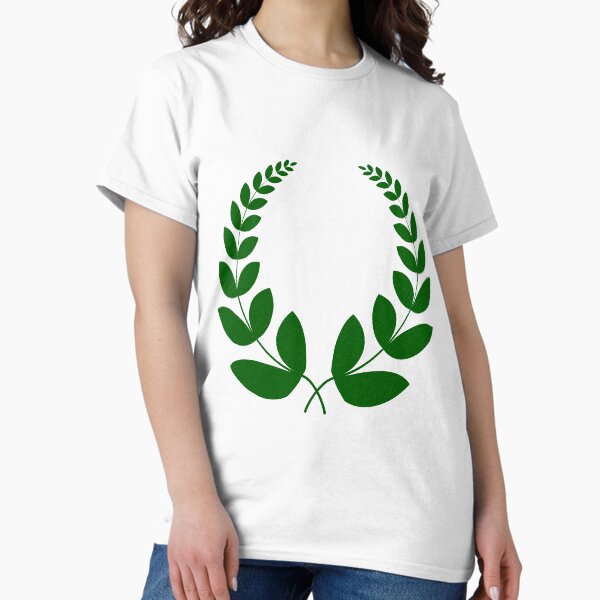 [ACEI] Laurel wreath logo printed T-shirt /追跡付 Sports prize laurel wreath Auto racing race' Unisex Baseball