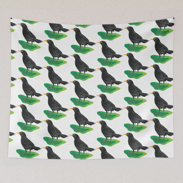 Item preview, Blackbird Garden Bird Illustration designed and sold by BijouArt.