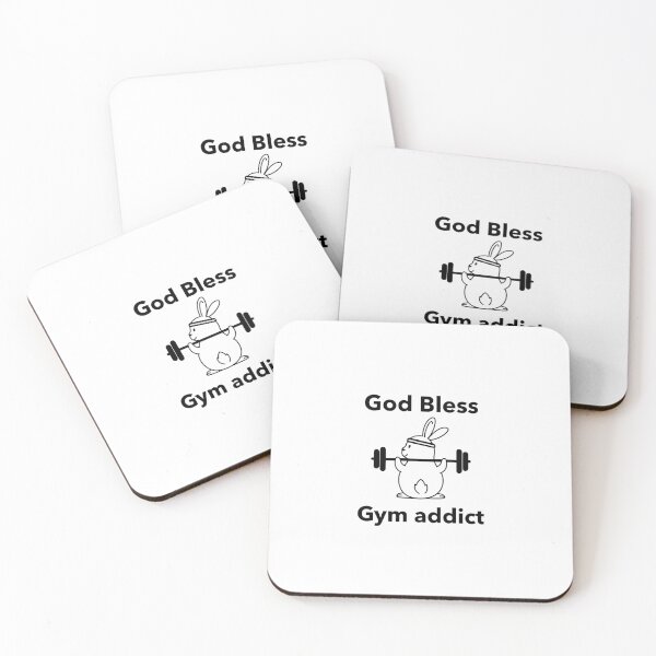 Item preview, Bunny with a barbell - God Bless Gym addict designed and sold by GLwithUs.