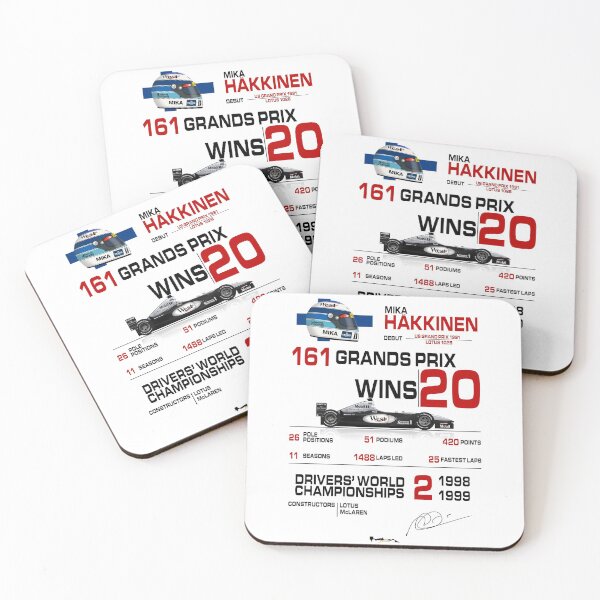 Item preview, Mika Hakkinen - F1 Stats with car & helmet design designed and sold by JageOwen.