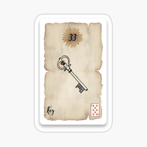 Item preview, Lenormand Key Card - Hand Drawn designed and sold by TheMaverickSage.
