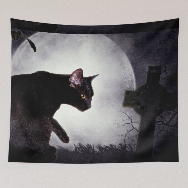Item preview, Black Cat good luck Cats feline lovers Horror Moon designed and sold by Coolstuff4you71.