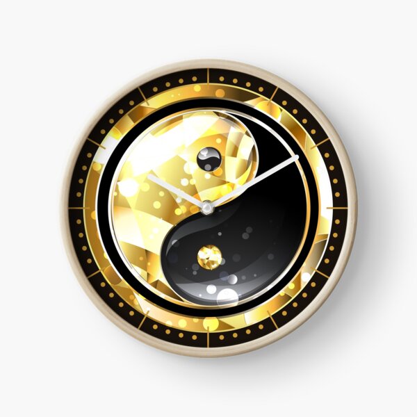 Item preview, Clock Jewelry with golden Yin Yang Symbol designed and sold by myTprint.