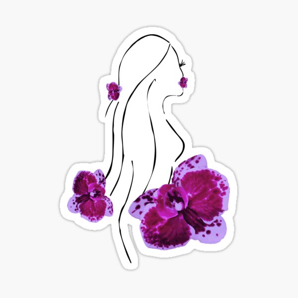 Orchid Woman Sticker