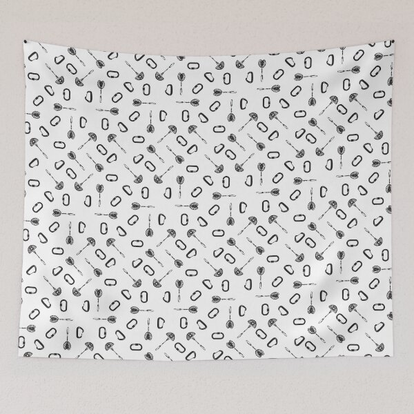 Item preview, Climbing trad gear pattern black designed and sold by Dreamakerstudio.