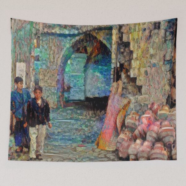 Item preview, Jars and People in Homs Souq - Magi designed and sold by Homsalgia.