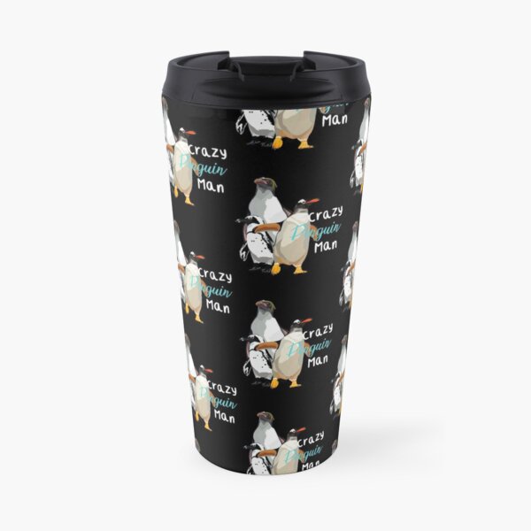 Crazy Penguin Man Travel Mug