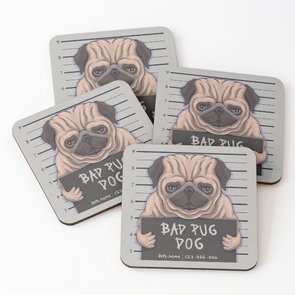 Item preview, Bad Pug Dog  designed and sold by TeesMii.