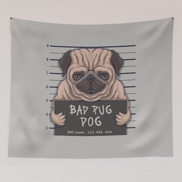 Item preview, Bad Pug Dog  designed and sold by TeesMii.