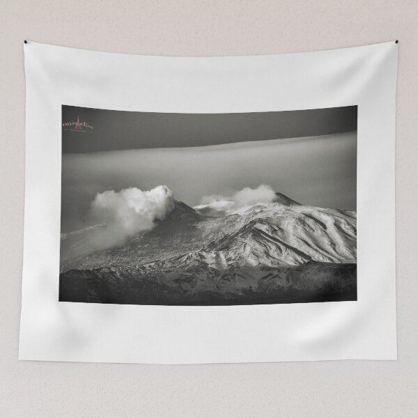 Item preview, B/W Etna covered in snow designed and sold by criscreation.