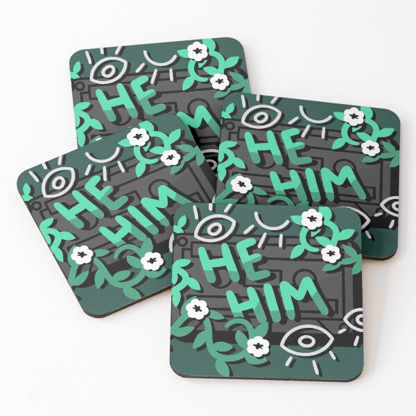 Item preview, He/Him Pronouns - Gray/Green designed and sold by rollingtape.