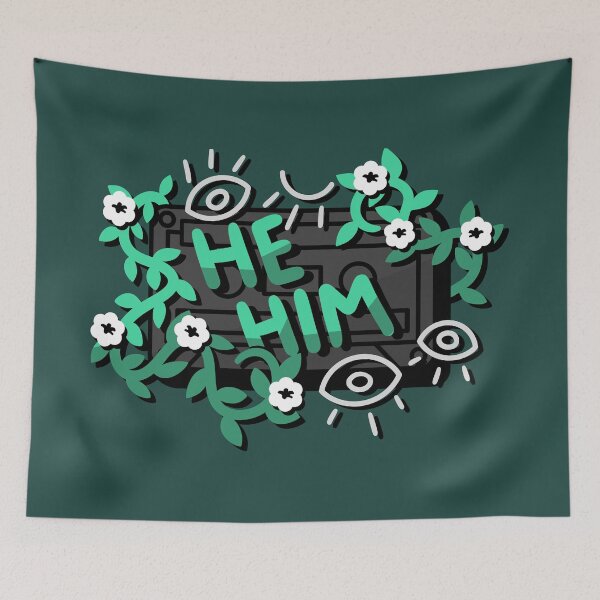Item preview, He/Him Pronouns - Gray/Green designed and sold by rollingtape.