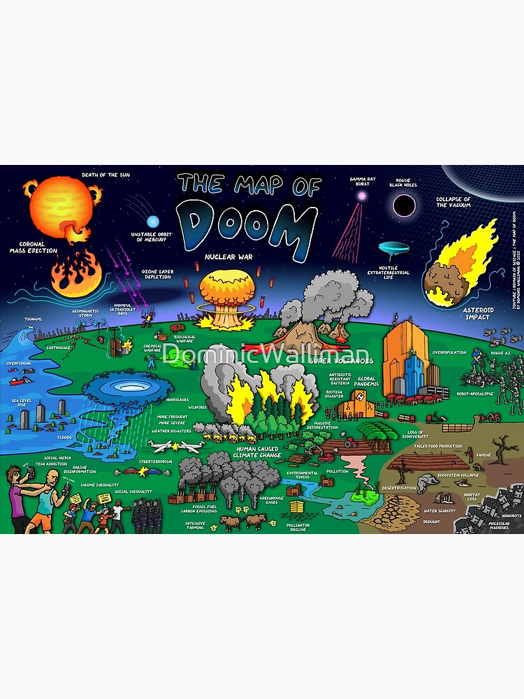 Thumbnail 2 of 2, Postcard, The Map of Doom Poster designed and sold by DominicWalliman.