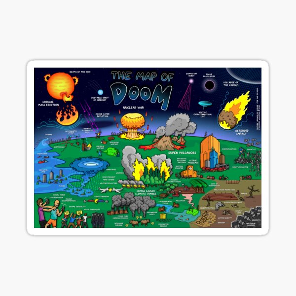 Item preview, The Map of Doom Poster designed and sold by DominicWalliman.