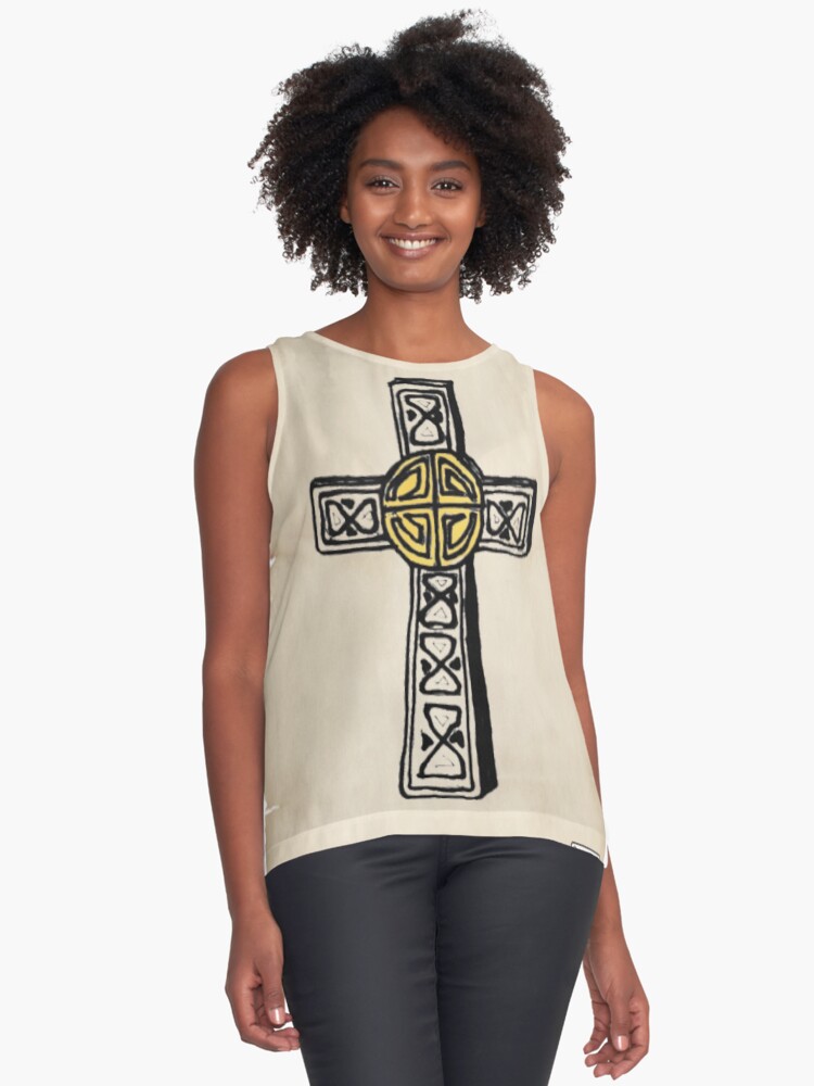 Thumbnail 1 of 6, Sleeveless Top, Lenormand Cross Card - Hand Drawn designed and sold by TheMaverickSage.