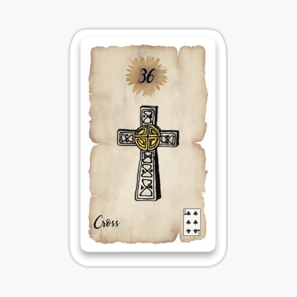 Item preview, Lenormand Cross Card - Hand Drawn designed and sold by TheMaverickSage.