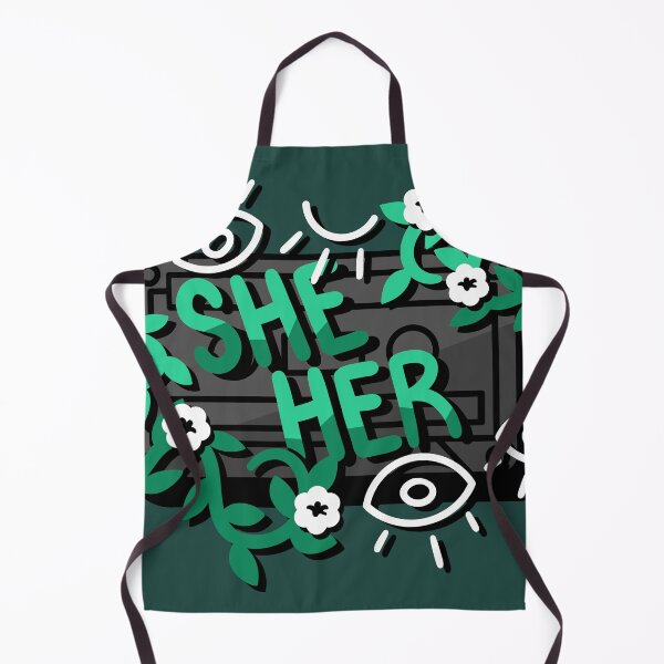 Item preview, She/Her Pronouns - Gray/Green designed and sold by rollingtape.