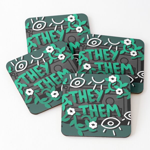Item preview, They/Them Pronouns - Gray/Green designed and sold by rollingtape.