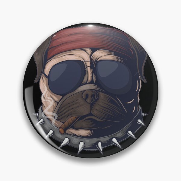 Item preview, Pug Dog Head Smoking designed and sold by TeesMii.