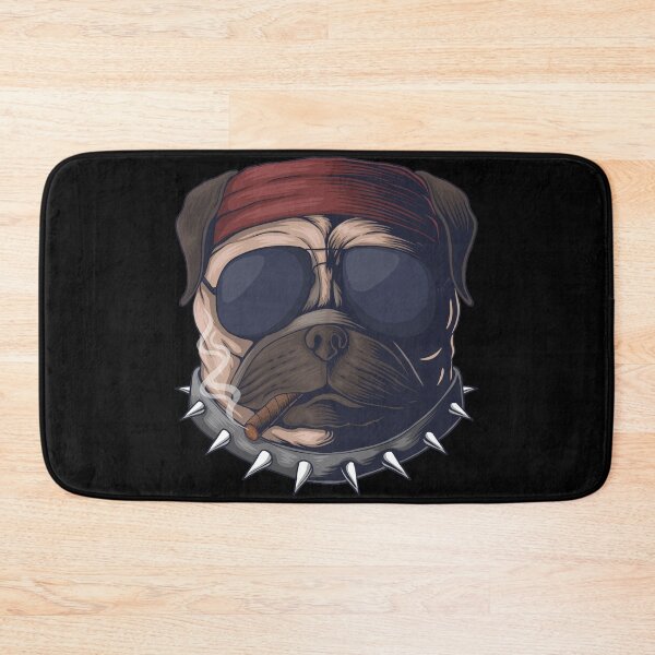 Item preview, Pug Dog Head Smoking designed and sold by TeesMii.