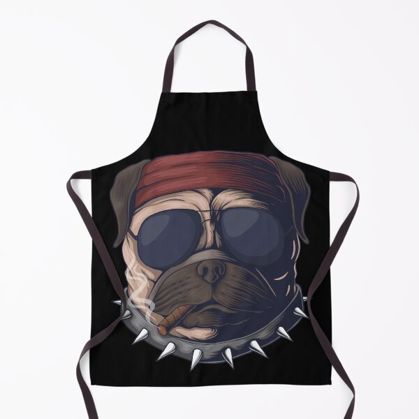Item preview, Pug Dog Head Smoking designed and sold by TeesMii.