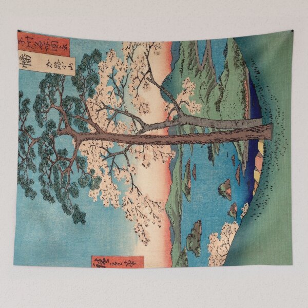 Item preview, Utagawa Hiroshige View of Kajikoyama, Inaba Province  Vintage Japanese Woodblock Print East Asian Antique Art designed and sold by Ejaaz.