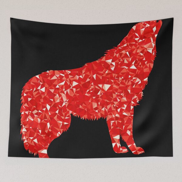 Item preview, Ruby Howling Wolf designed and sold by WowAllinOne.