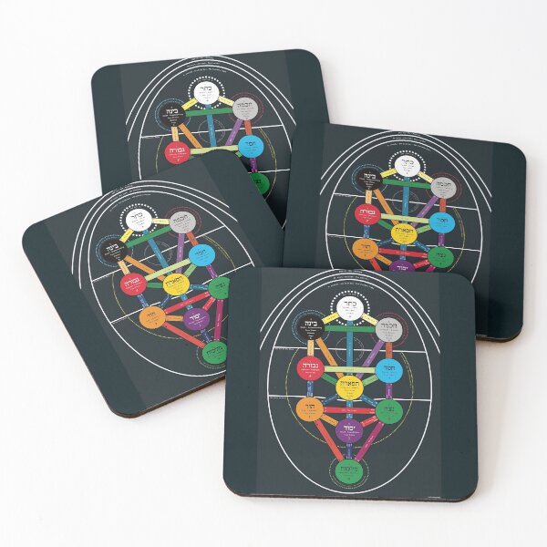 Tree of Life (Book of Thoth Version) Coasters (Set of 4)