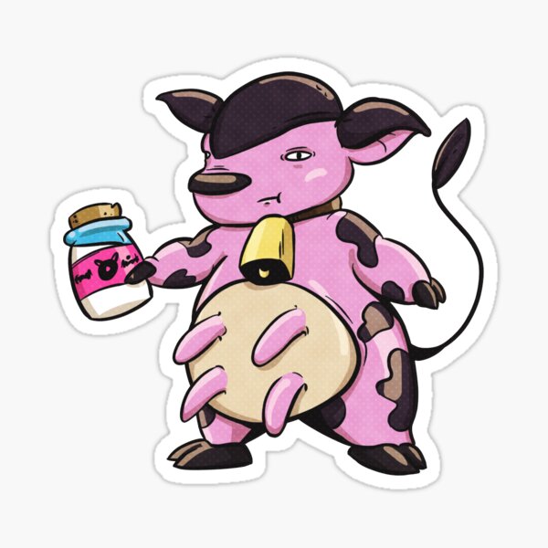 Moomoo Milk Milktank Farms Pokemon Sticker 3 Matte 